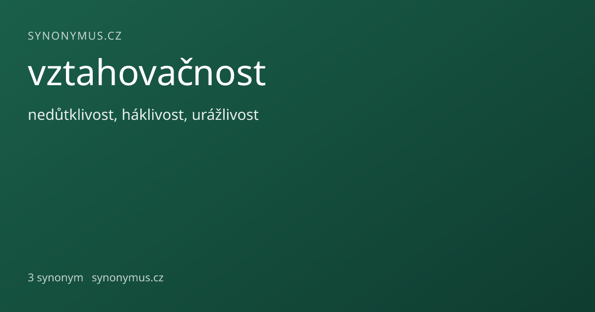 Náhled odkazu: vztahovačnost