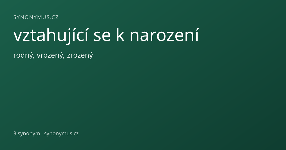 Náhled odkazu: vztahující se k narození