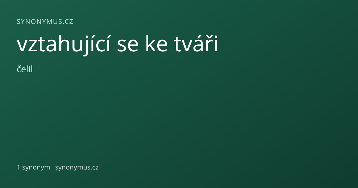 Náhled odkazu: vztahující se ke tváři