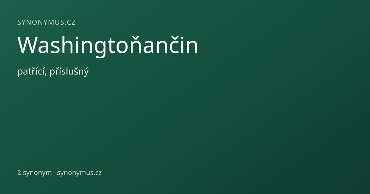 Náhled odkazu: Washingtoňančin