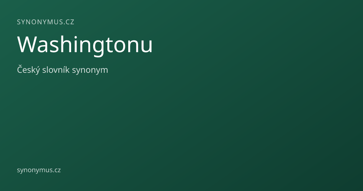 Náhled odkazu: Washingtonu