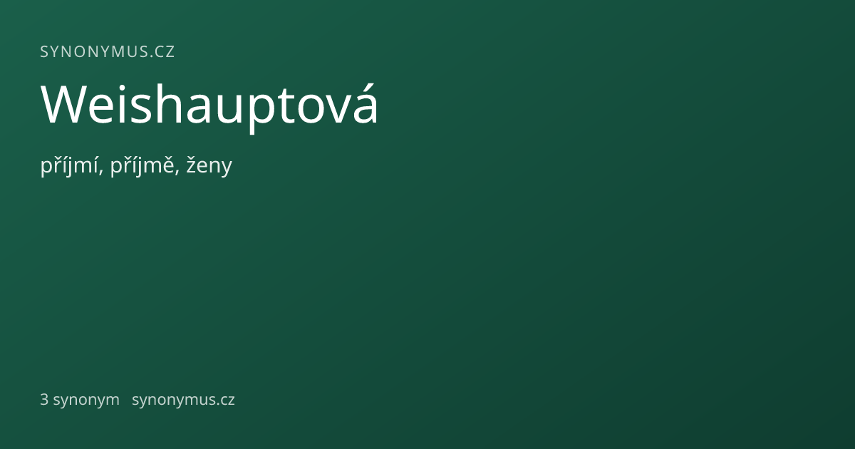 Náhled odkazu: Weishauptová