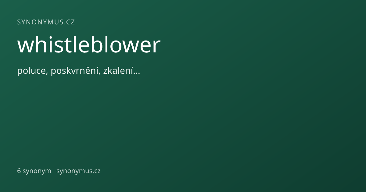 Náhled odkazu: whistleblower