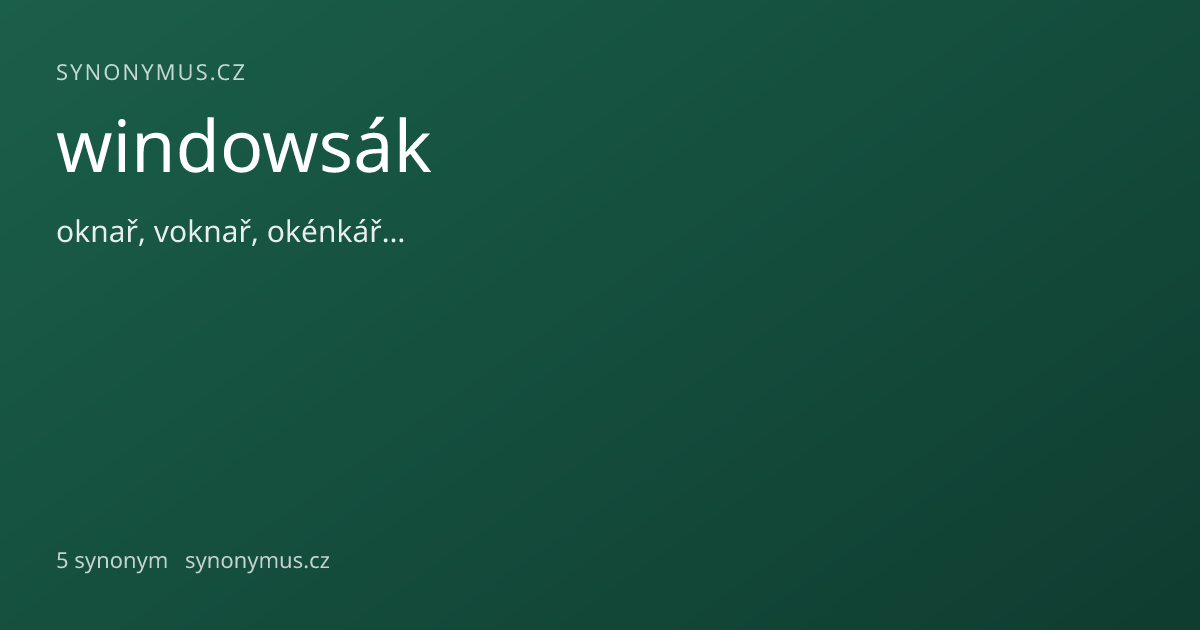 Náhled odkazu: windowsák