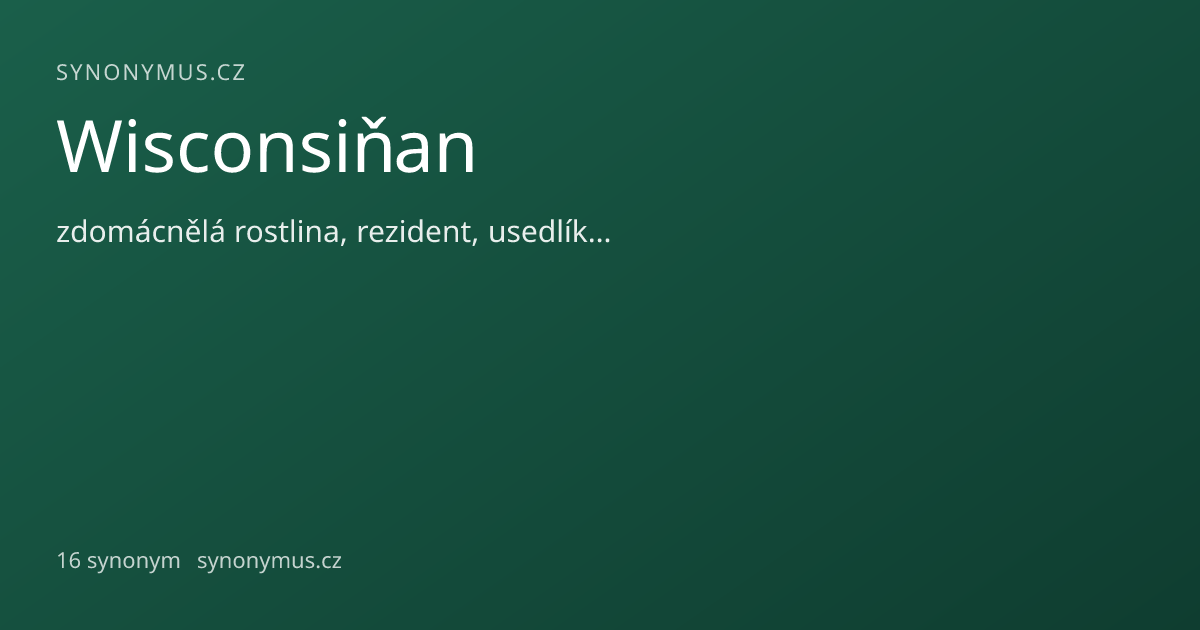 Náhled odkazu: Wisconsiňan