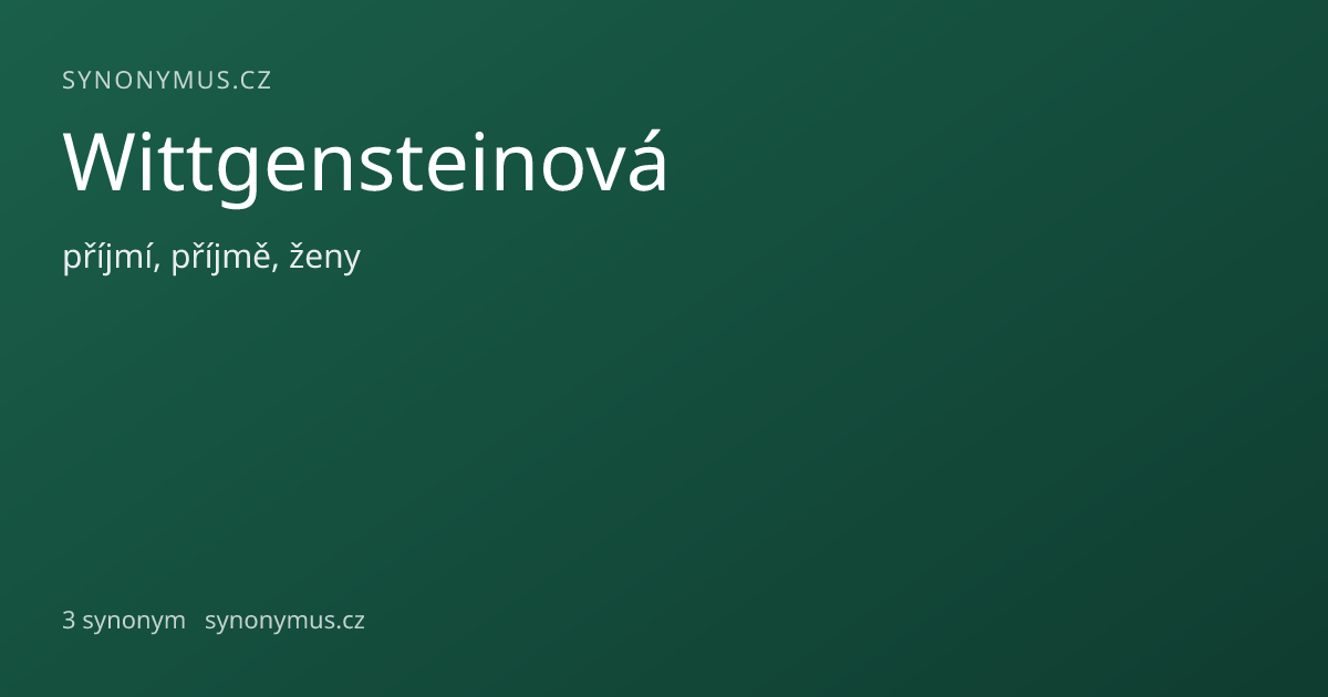 Náhled odkazu: Wittgensteinová
