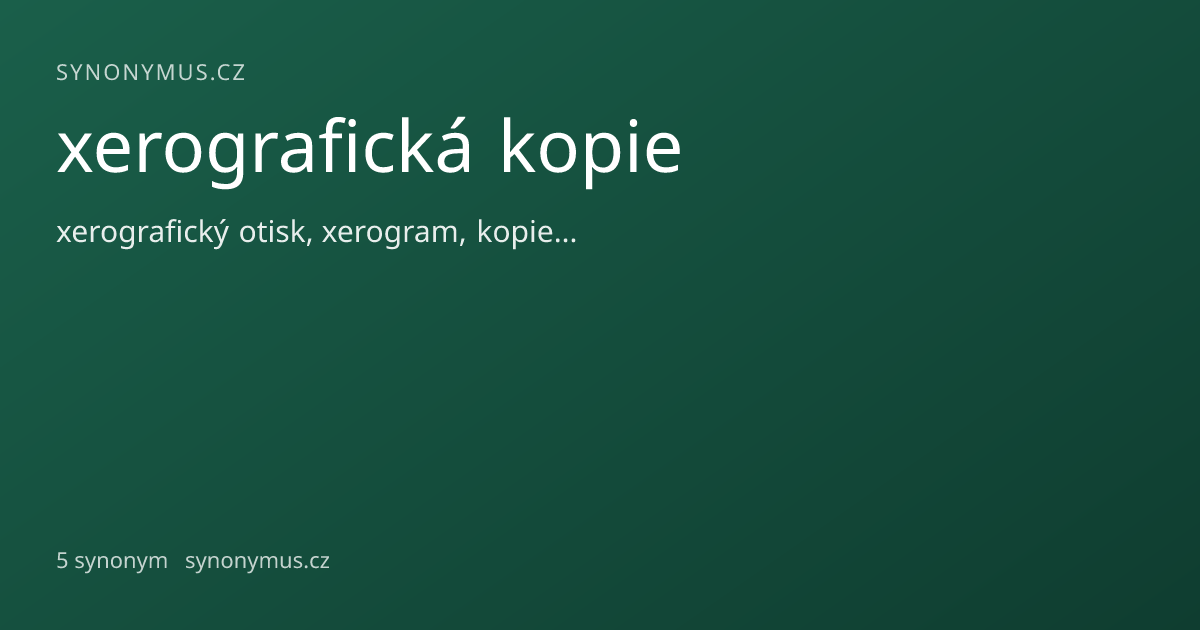 Náhled odkazu: xerografická kopie