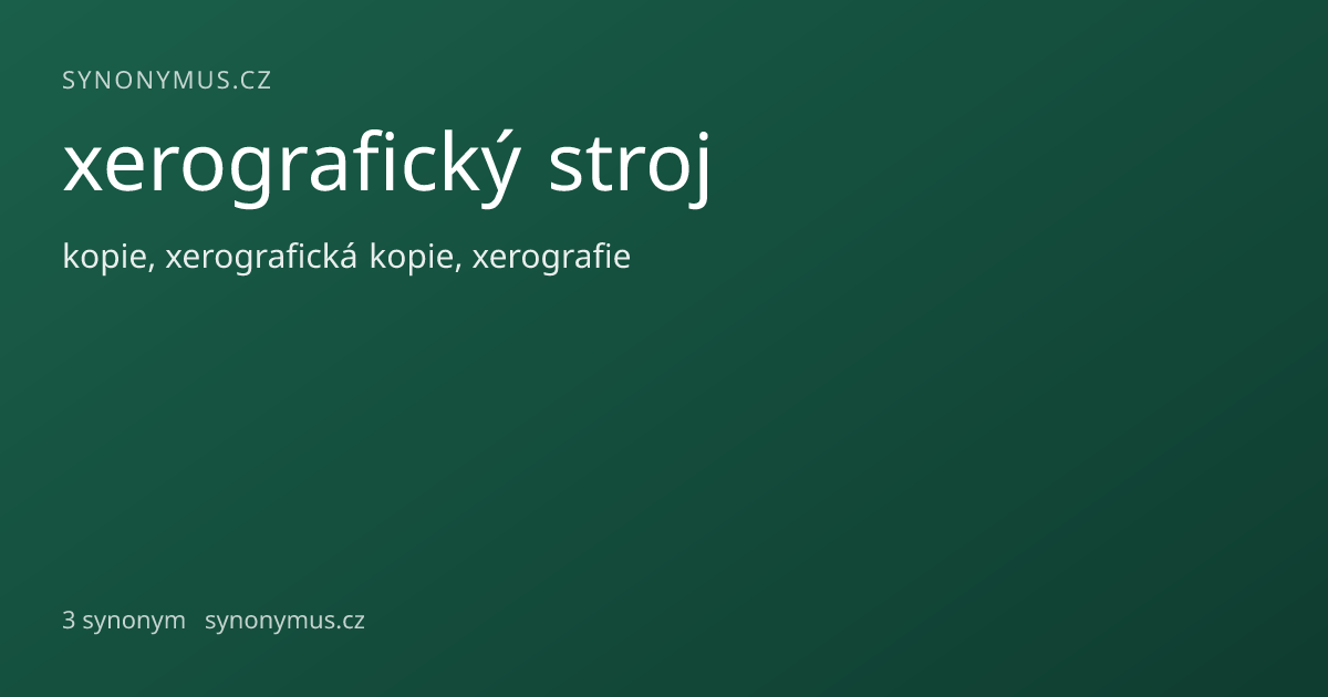 Náhled odkazu: xerografický stroj