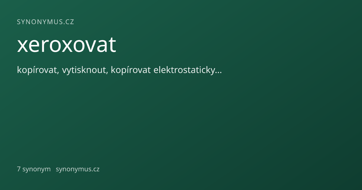 Náhled odkazu: xeroxovat