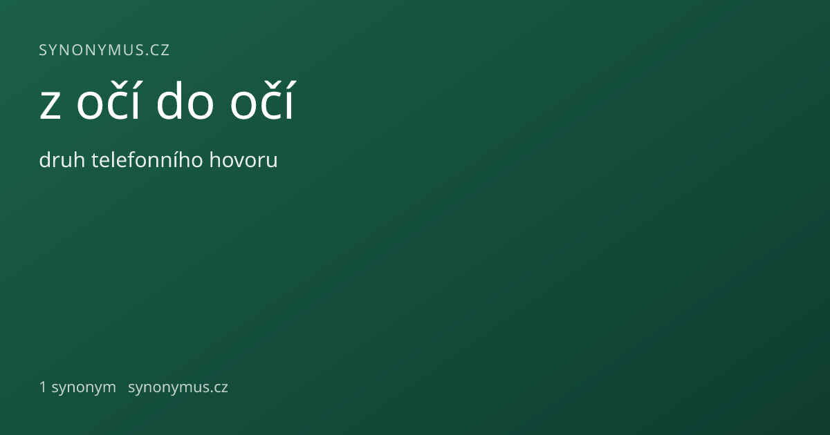 Náhled odkazu: z očí do očí