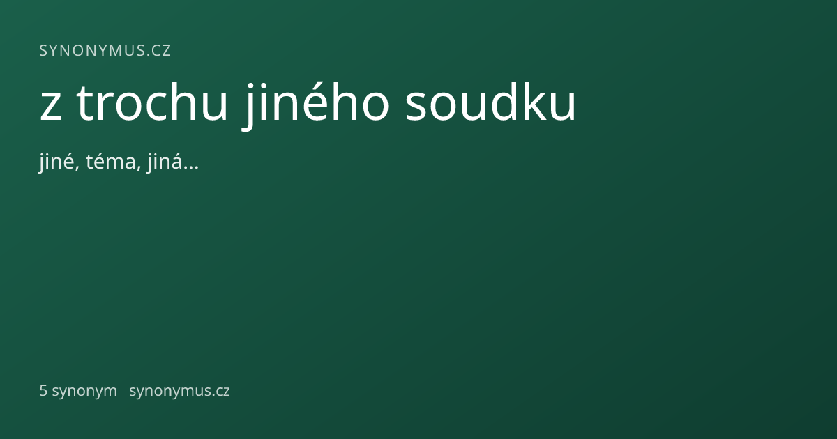Náhled odkazu: z trochu jiného soudku