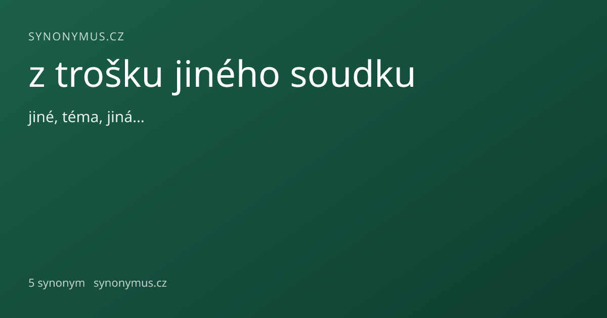 Náhled odkazu: z trošku jiného soudku