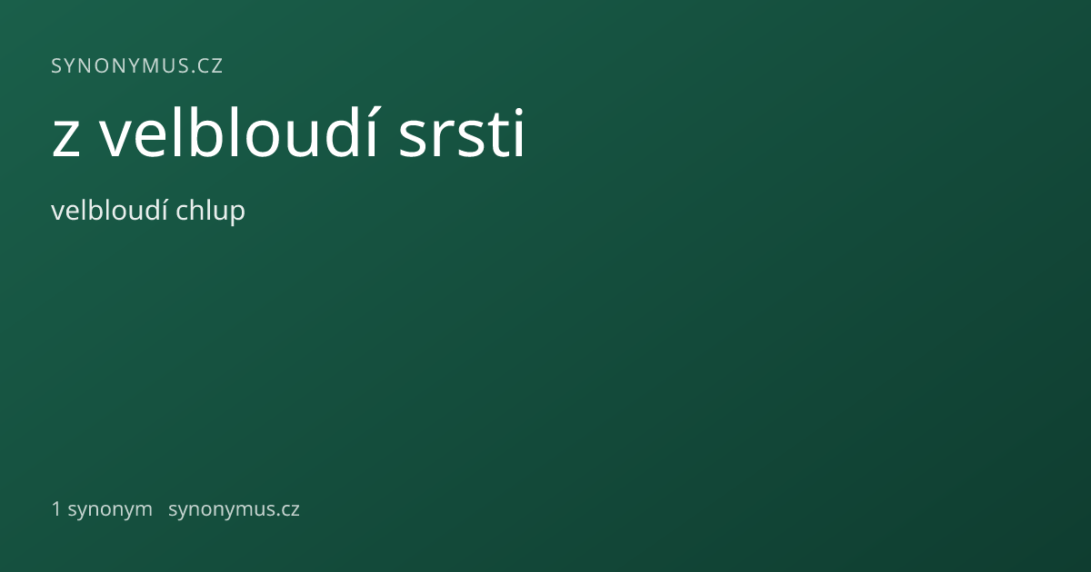 Náhled odkazu: z velbloudí srsti