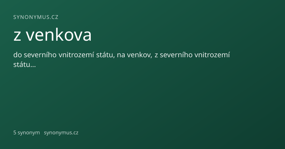 Náhled odkazu: z venkova