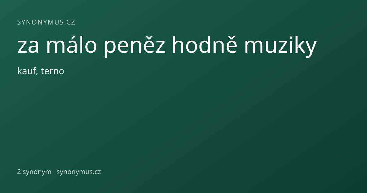 Náhled odkazu: za málo peněz hodně muziky