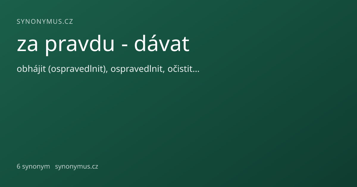 Náhled odkazu: za pravdu - dávat