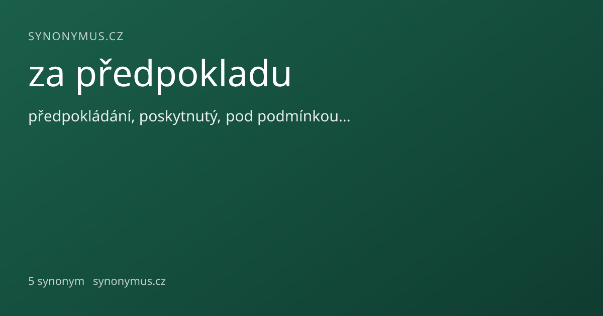 Náhled odkazu: za předpokladu