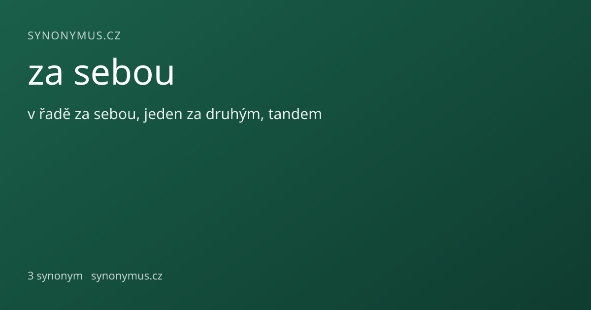 Náhled odkazu: za sebou