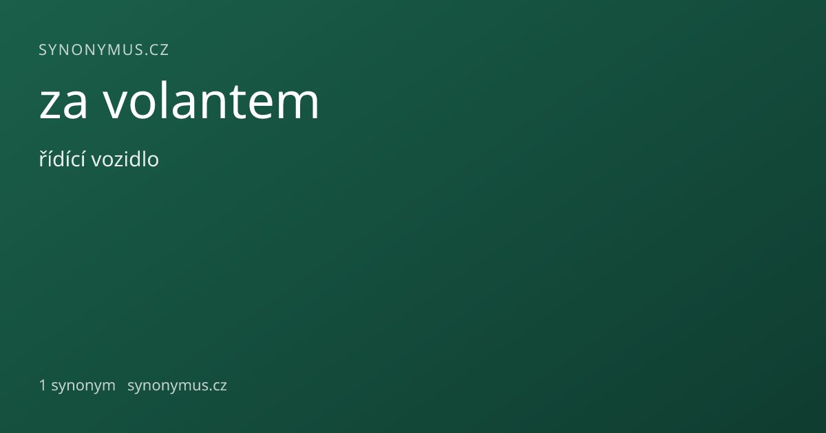 Náhled odkazu: za volantem