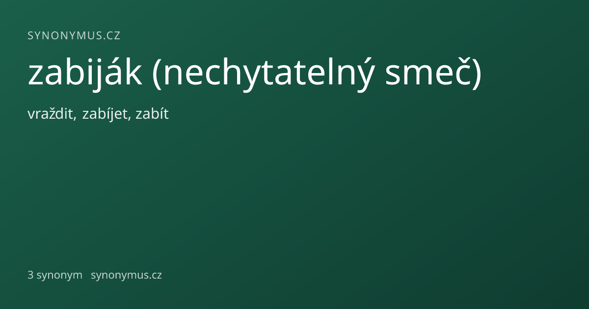 Náhled odkazu: zabiják (nechytatelný smeč)