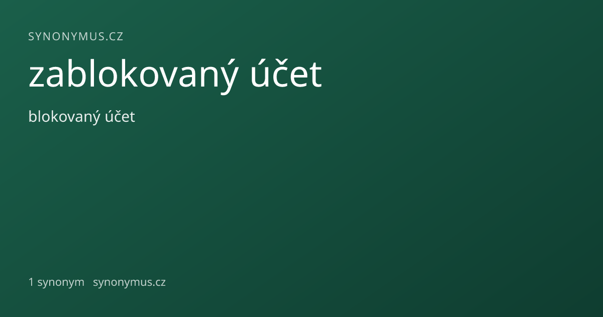 Náhled odkazu: zablokovaný účet