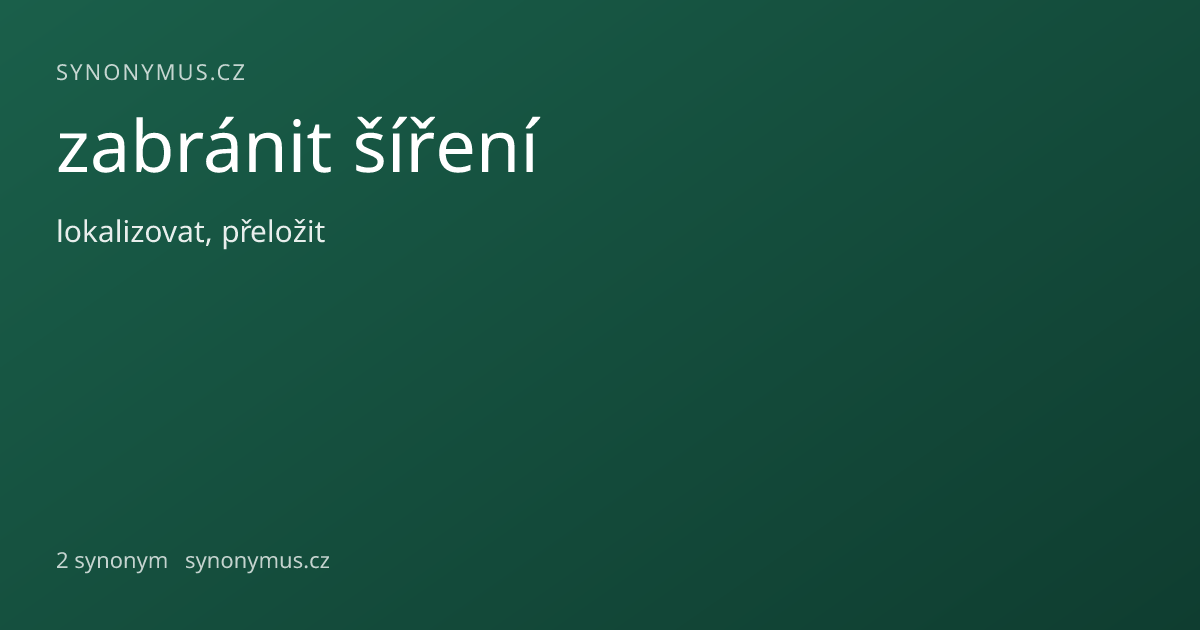 Náhled odkazu: zabránit šíření