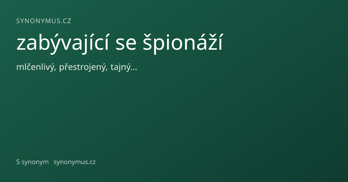 Náhled odkazu: zabývající se špionáží