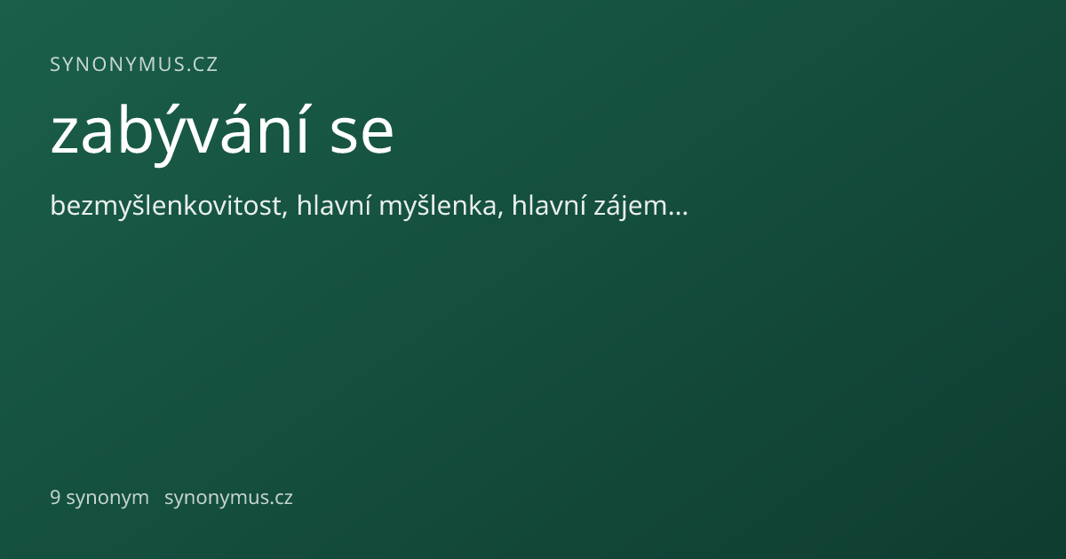 Náhled odkazu: zabývání se