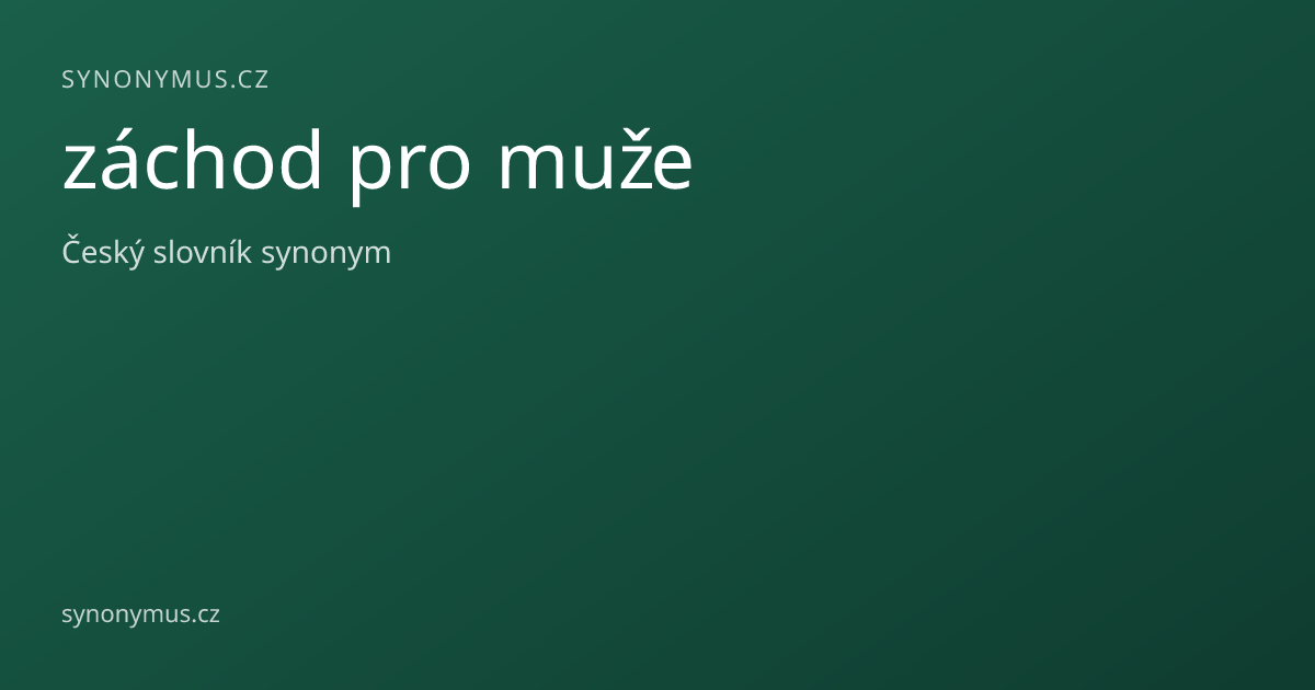 Náhled odkazu: záchod pro muže
