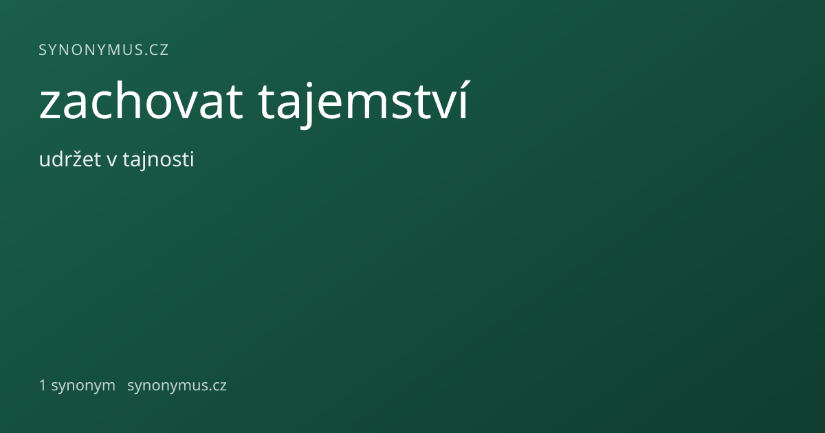 Náhled odkazu: zachovat tajemství