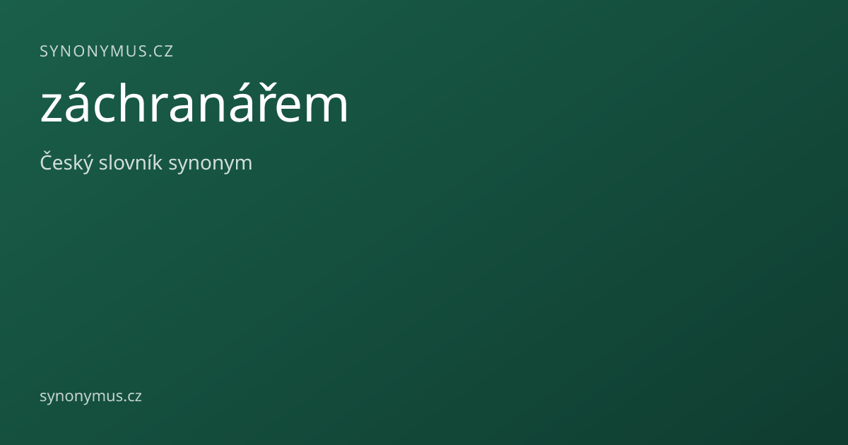 Náhled odkazu: záchranářem