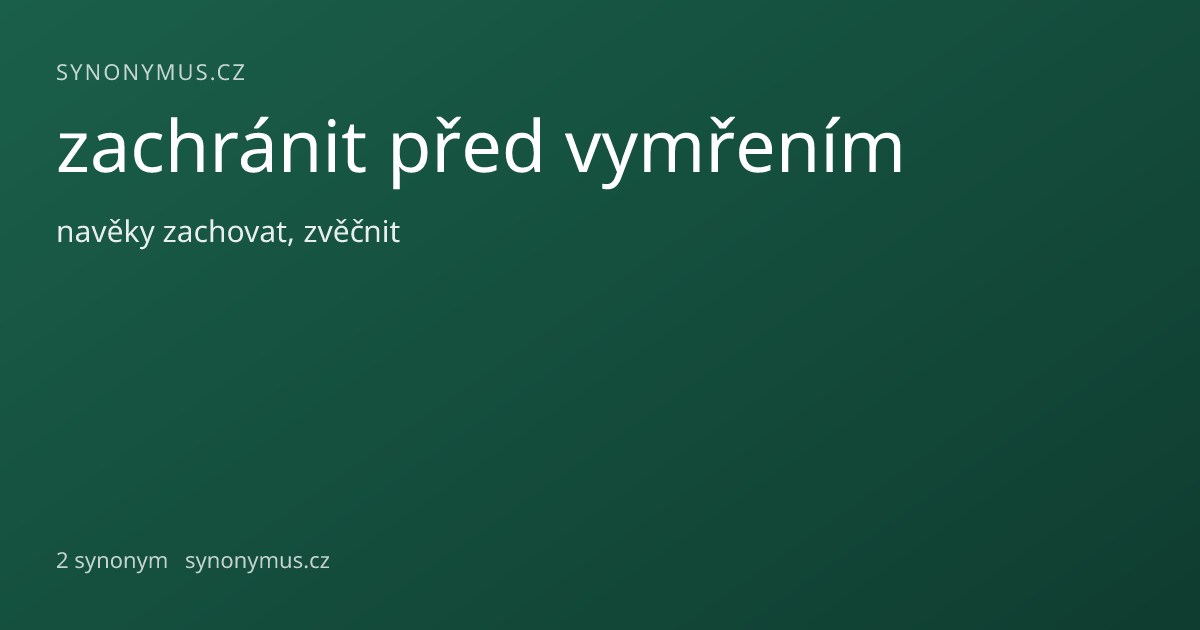 Náhled odkazu: zachránit před vymřením
