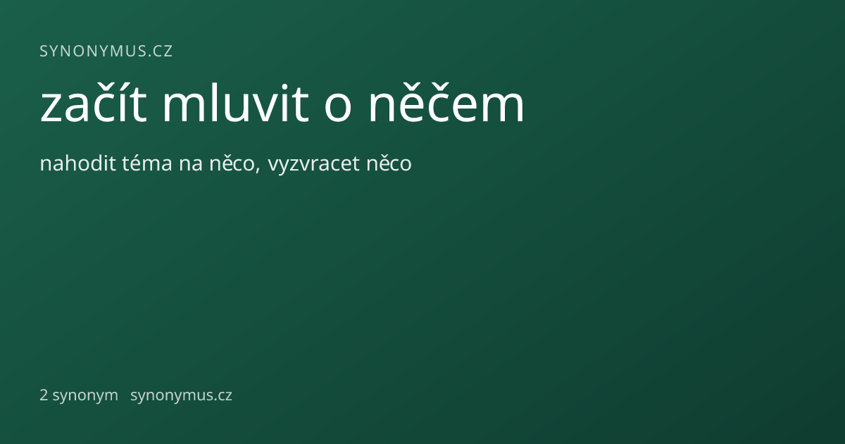 Náhled odkazu: začít mluvit o něčem