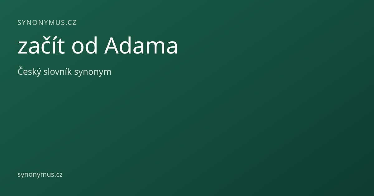 Náhled odkazu: začít od Adama