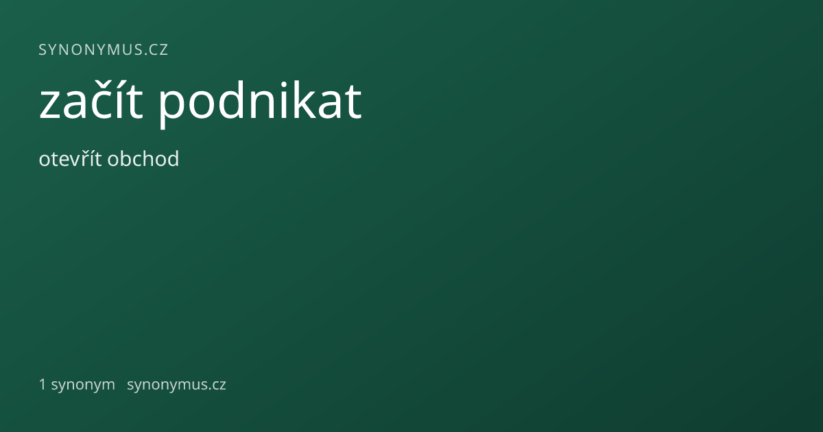 Náhled odkazu: začít podnikat
