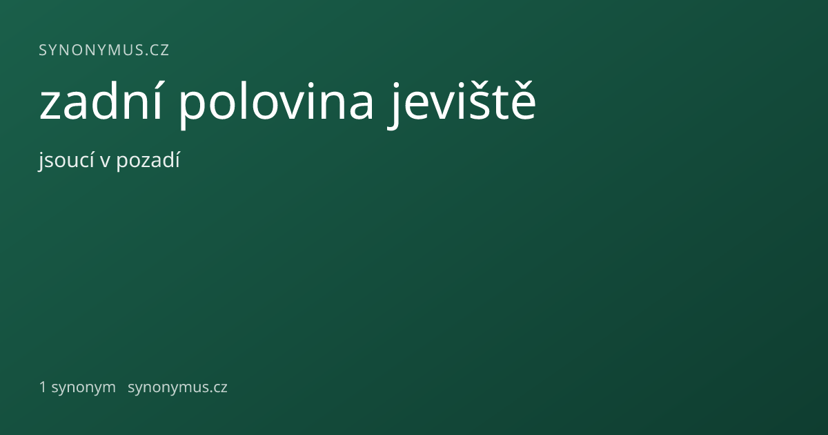Náhled odkazu: zadní polovina jeviště