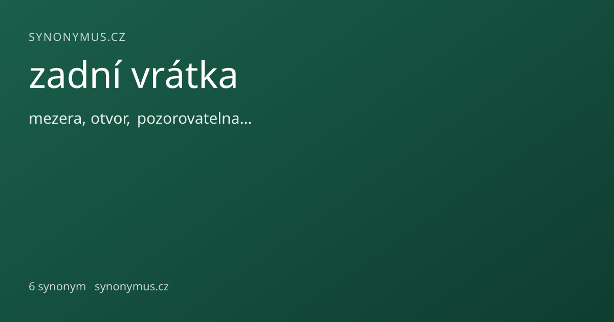 Náhled odkazu: zadní vrátka