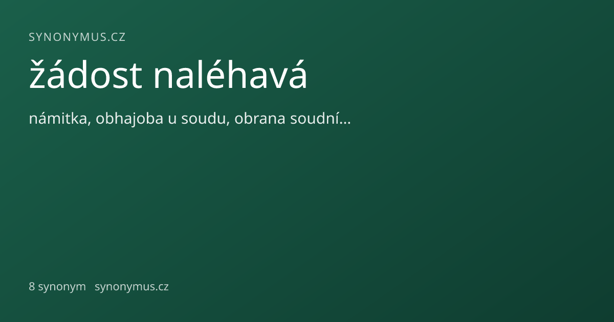 Náhled odkazu: žádost naléhavá