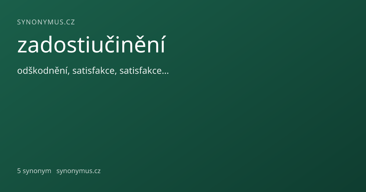 Náhled odkazu: zadostiučinění
