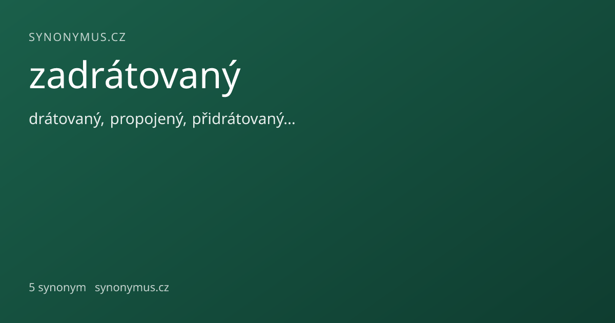 Náhled odkazu: zadrátovaný