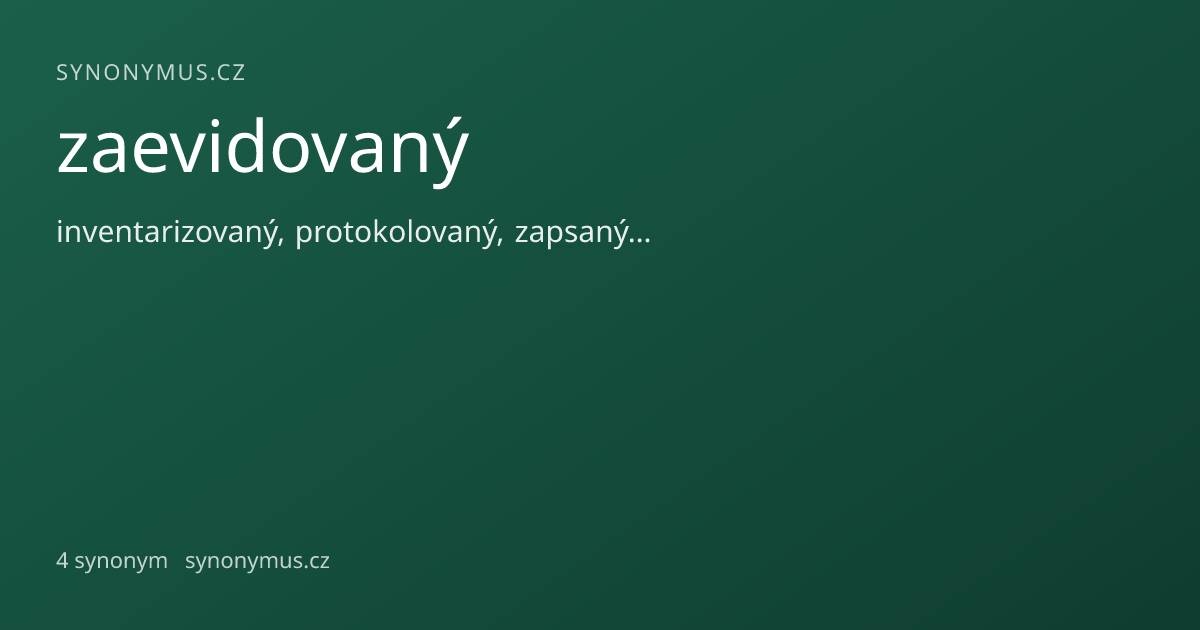 Náhled odkazu: zaevidovaný