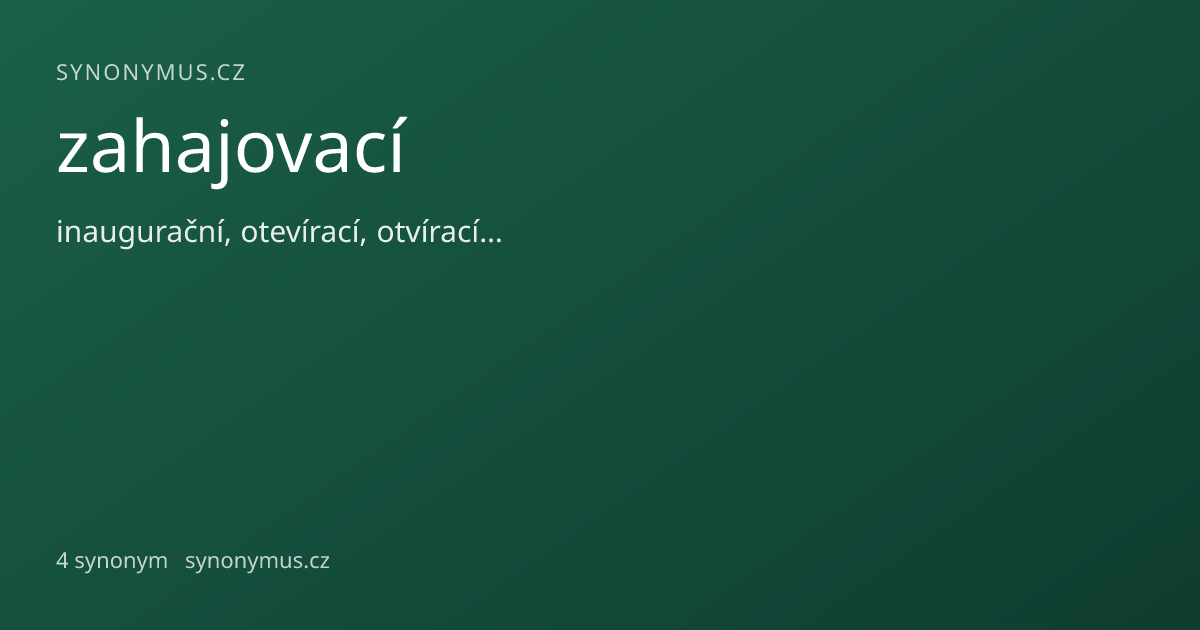 Náhled odkazu: zahajovací