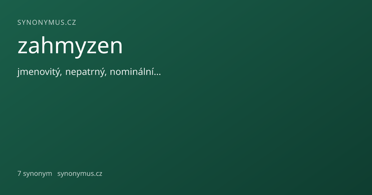 Náhled odkazu: zahmyzen