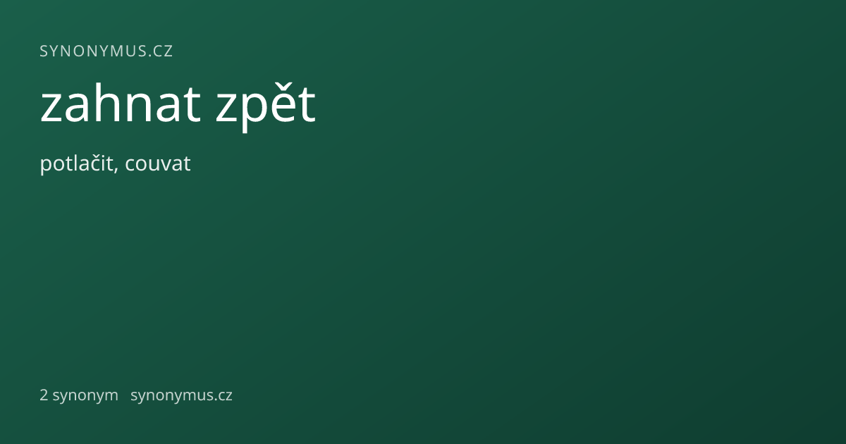Náhled odkazu: zahnat zpět