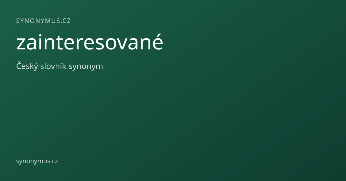 Náhled odkazu: zainteresované