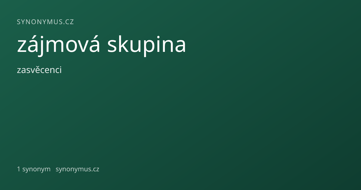 Náhled odkazu: zájmová skupina