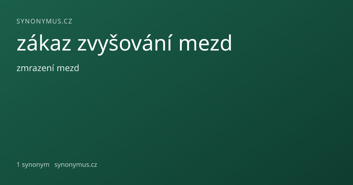 Náhled odkazu: zákaz zvyšování mezd