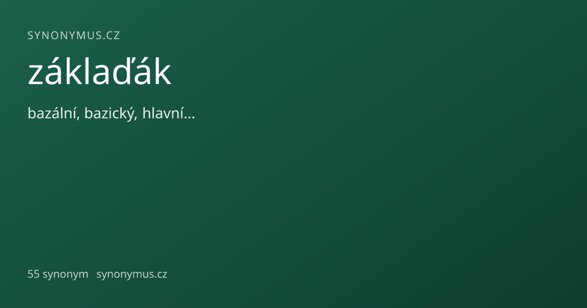 Náhled odkazu: záklaďák