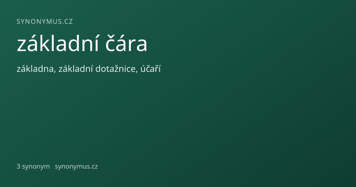 Náhled odkazu: základní čára