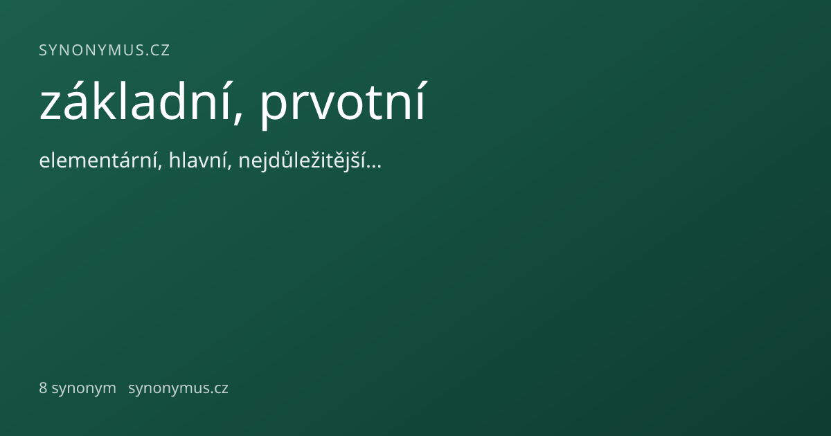 Náhled odkazu: základní, prvotní